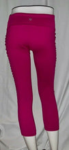 Load image into Gallery viewer, Tsu.ya Womens Rachel Capri Leggings Hot Pink Wide Waistband Activewear Pants M