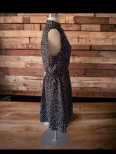 Load image into Gallery viewer, Rich and Beautiful Black Polka Dot Dress Size L
