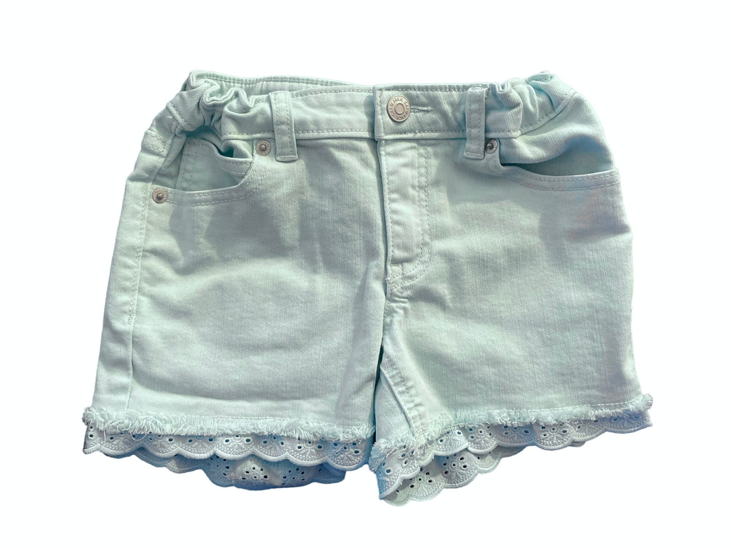 Cat & Jack Girls Light Blue Lace Trimmed Shorts Size 7/8