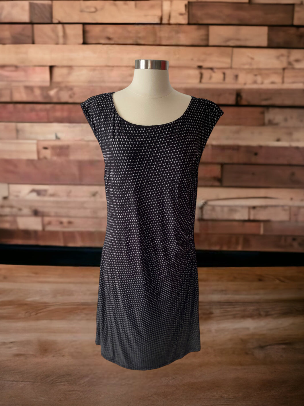 Loft Outlet Black Pattern Sleeveless Dress Size XL