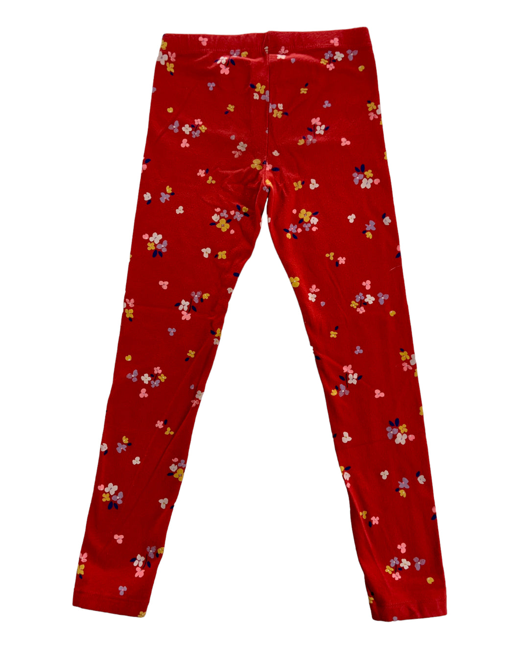 Girls Cat & Jack Dark Orange floral Leggings Size 7/8