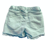 Load image into Gallery viewer, Cat &amp; Jack Girls Light Blue Lace Trimmed Shorts Size 7/8
