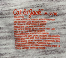 Load image into Gallery viewer, Girls Cat &amp; Jack Gray Striped Leggings Size 7/8
