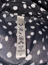 Load image into Gallery viewer, Rich and Beautiful Black Polka Dot Dress Size L
