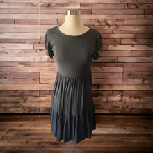 Load image into Gallery viewer, Olivia Rae New York T Shirt Dress Large Gray Flutter Sleeve Size
