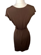 Load image into Gallery viewer, Attention Brown sleeveless Belted Dress

