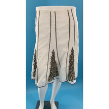 Load image into Gallery viewer, Ann Taylor Loft Womens Size 8  Spring Skirt White Embroidered Lined
