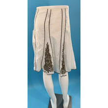 Load image into Gallery viewer, Ann Taylor Loft Womens Size 8  Spring Skirt White Embroidered Lined
