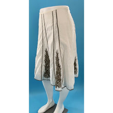 Load image into Gallery viewer, Ann Taylor Loft Womens Size 8  Spring Skirt White Embroidered Lined
