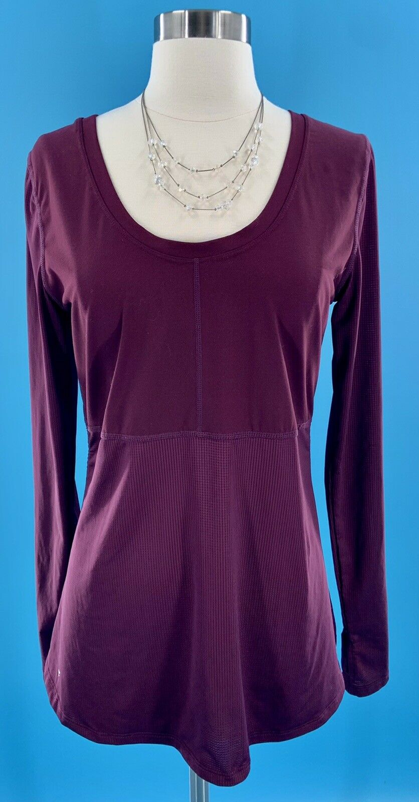 Fabletics Burgundy Lightweight L one Sleeve  Pullover.