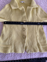 Load image into Gallery viewer, BANANA REPUBLIC Cardigan Sweater Jacket Yellow Buttons  Size XS Excellent
