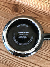 Load image into Gallery viewer, Starbucks 2019 Ceramic Mug Shiny Black Silver Holiday Limited Edition 12 Oz
