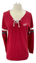 Load image into Gallery viewer, Antigua Women’s Detroit Red Wings Lace Up Shirt Size Medium
