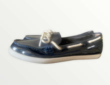 Load image into Gallery viewer, Cole Haan Nantucket Boat Shoe Camp Moc Loafer Women size 9 Navy Patent Leather
