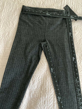 Load image into Gallery viewer, Kyodan Active Wear Black Gray Hounds Tooth Leggings Petites Size S Pull On Pants

