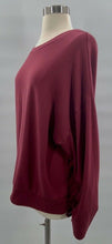Load image into Gallery viewer, Fabletics Womens oversized Sweatshirt Red Scoop Neck Lace Up Long Sleeve M
