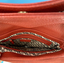 Load image into Gallery viewer, Tignanello Dark Red Pebbled Leather Purse Organizer Handbag GUC
