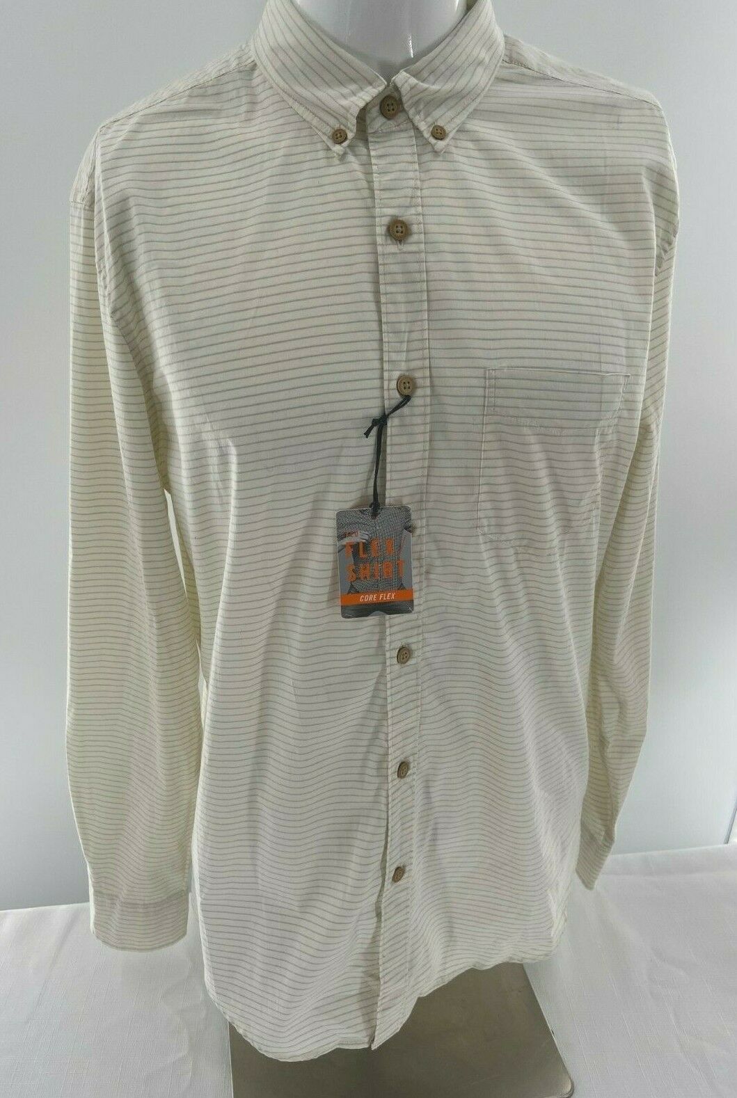 American Eagle Button Down Core Flex Striped Classic Fit  Dress Shirt Medium New