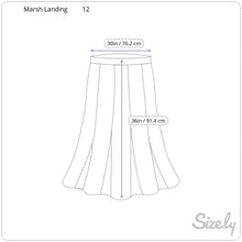 Load image into Gallery viewer, Vintage Marsh Landing Denim Blue Jean Long  5 Pocket Skirt  Slit 12 100% Cotton
