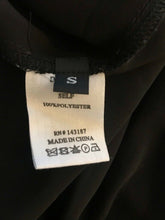 Load image into Gallery viewer, Blush Womens Blouse Black Halter Neck Tie Keyhole Ruffle Zip Spaghetti Strap S
