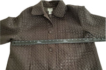 Load image into Gallery viewer, Chicos Brown Jacket Design Stitch Embroidered Button Front Light Size 2.5 Large
