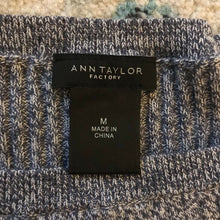 Load image into Gallery viewer, Ann Taylor Womens Pullover Sweater Gray Melange Short Sleeve Boat Neck Cotton M
