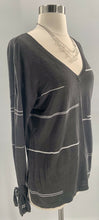 Load image into Gallery viewer, Charli Gray Linen Striped Pullover Sweater
