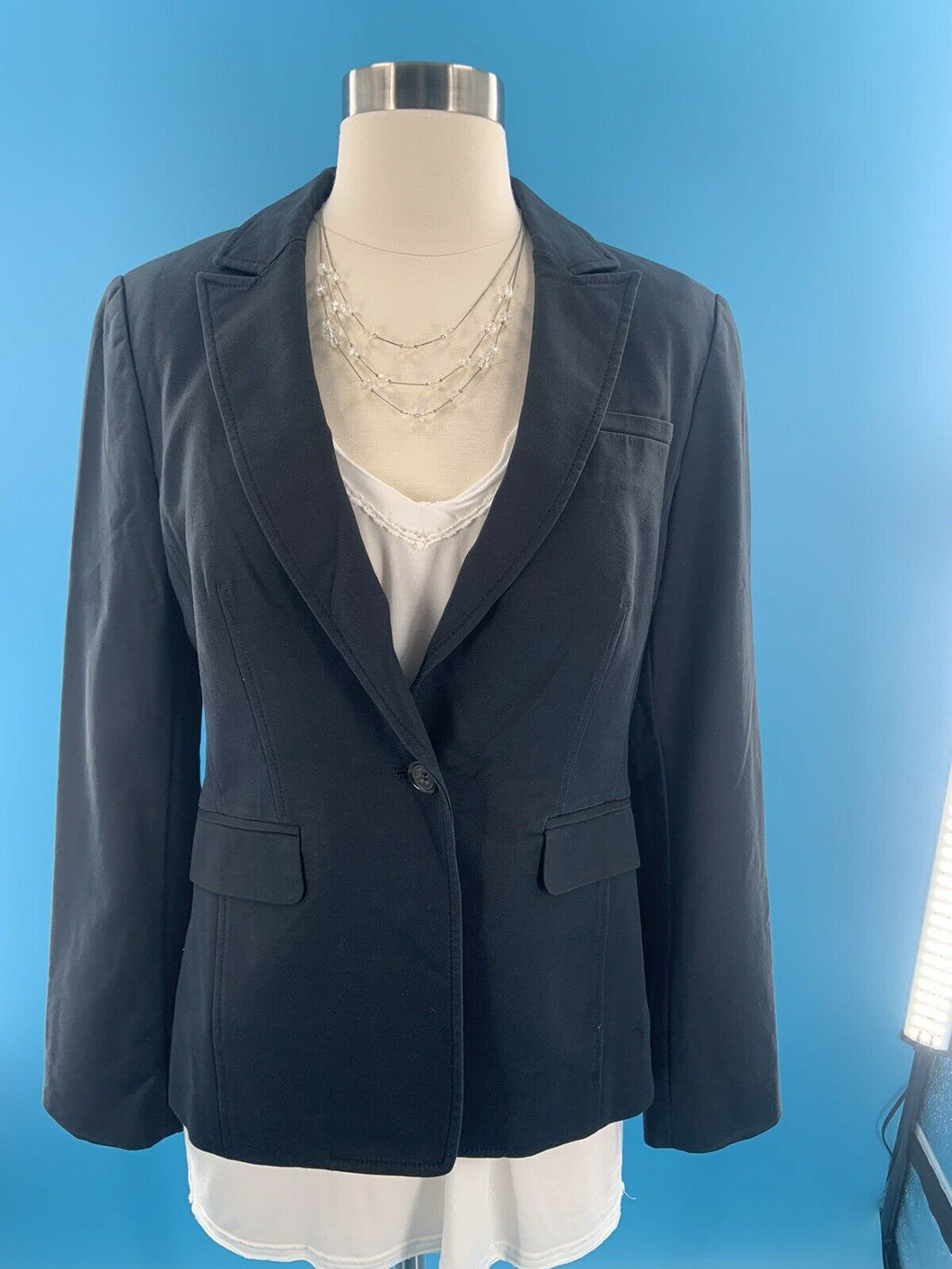 Jones New York Blazer Platinum Collection Black Career Jacket Women's Size 8