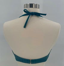 Load image into Gallery viewer, Shade &amp; Shore Bikini Teal Top 34D Bottom Medium Excellent Removable Straps
