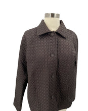 Load image into Gallery viewer, Chicos Brown Jacket Design Stitch Embroidered Button Front Light Size 2.5 Large
