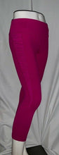 Load image into Gallery viewer, Tsu.ya Womens Rachel Capri Leggings Hot Pink Wide Waistband Activewear Pants M
