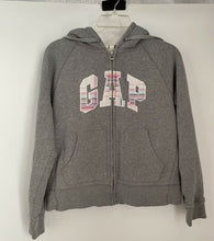 Load image into Gallery viewer, Women&#39;s Gap Sherpa Lined Full Zip Hoodie Pink Plaid Logo Size Small

