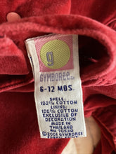 Load image into Gallery viewer, Girls Gymboree red velvet  jumper Overalls Snap Button Legs  6-12 months
