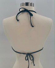Load image into Gallery viewer, Xhilaration Gray Halter Triangle Studded String Bikini Swim Bathing Suit  Large
