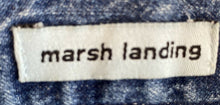 Load image into Gallery viewer, Vintage Marsh Landing Denim Blue Jean Long  5 Pocket Skirt  Slit 12 100% Cotton
