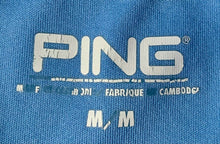Load image into Gallery viewer, Ping Blue Loose Fit Golf Shirt Sensor Cool Athletic Wear Short Sleeve  M

