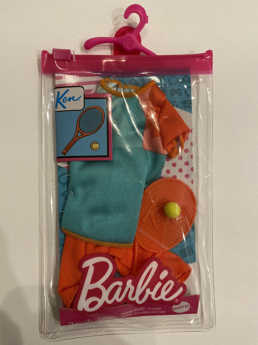 2021 Barbie Fashions KEN FASHION PACK Tennis Outfit & Racket NEW SEALED!