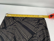Load image into Gallery viewer, J. Crew 365 Black Tan Flowing Silk Lined Skirt  Size 4 Excellent Condition Cute!
