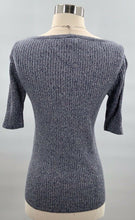 Load image into Gallery viewer, Ann Taylor Womens Pullover Sweater Gray Melange Short Sleeve Boat Neck Cotton M
