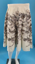 Load image into Gallery viewer, White House Black Market Full Skirt Taupe Gray Floral Sequined Lined Size 8
