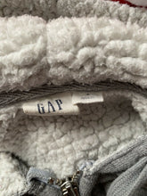 Load image into Gallery viewer, Women&#39;s Gap Sherpa Lined Full Zip Hoodie Pink Plaid Logo Size Small
