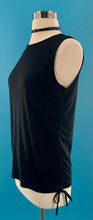 Load image into Gallery viewer, Ann Taylor Factory Women Black Sleeveless Side Tie Top M
