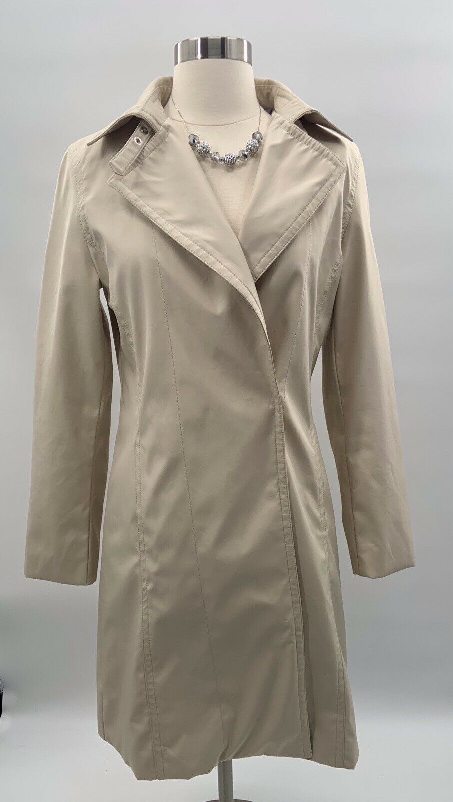 Nine West Women's  Tan Trench Rain Coat Size Small