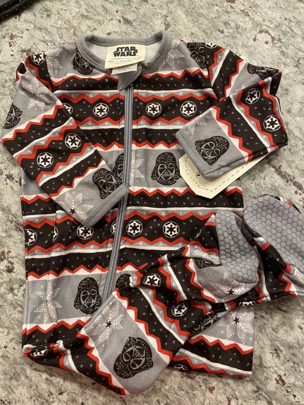 Star Wars Darth Vader Christmas Holiday Footed Sleeper 18 Months New