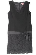 Load image into Gallery viewer, Kenzie Black Lace A Line Dress Wedding Cocktail Excellent Condition Size 8
