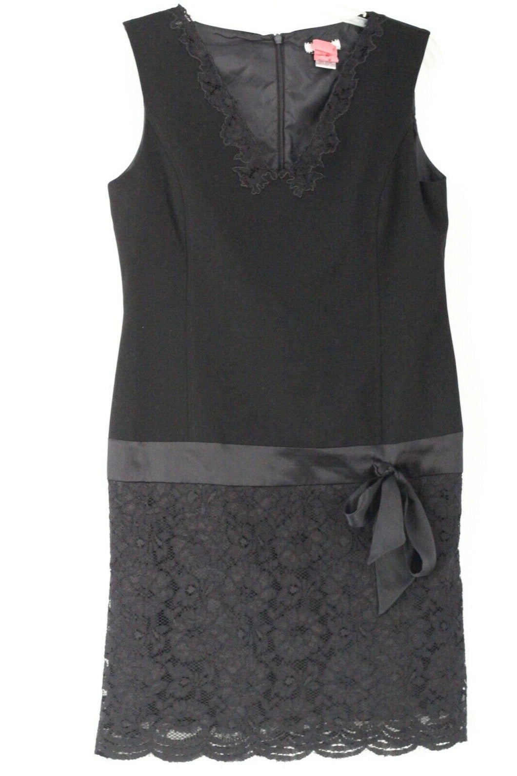 Kenzie Black Lace A Line Dress Wedding Cocktail Excellent Condition Size 8