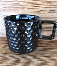 Load image into Gallery viewer, Starbucks 2019 Ceramic Mug Shiny Black Silver Holiday Limited Edition 12 Oz
