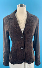 Load image into Gallery viewer, Chico&#39;s  Brown Embroidered Design blazer Size 0 Standard 4
