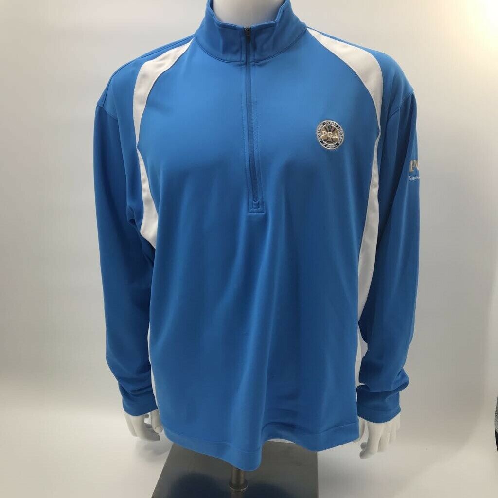 Page & Tuttle PGA Tennessee 1/2 Zip Jacket Blue Pullover Cool Swing Golf L