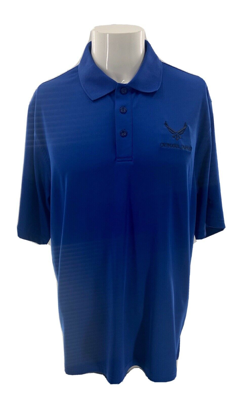 Mens Under Armour Polo Golf Shirt USAF Military  Okinawa  Japan Air Force L
